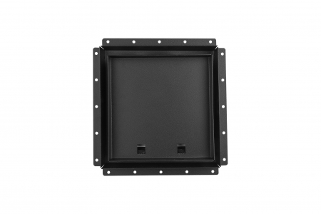 Теневой диффузор под плитку с вентилятором FoZa 207х207 с вентилятором на шарикоподшипнике 100СК, обратный клапан, черная, 100мм